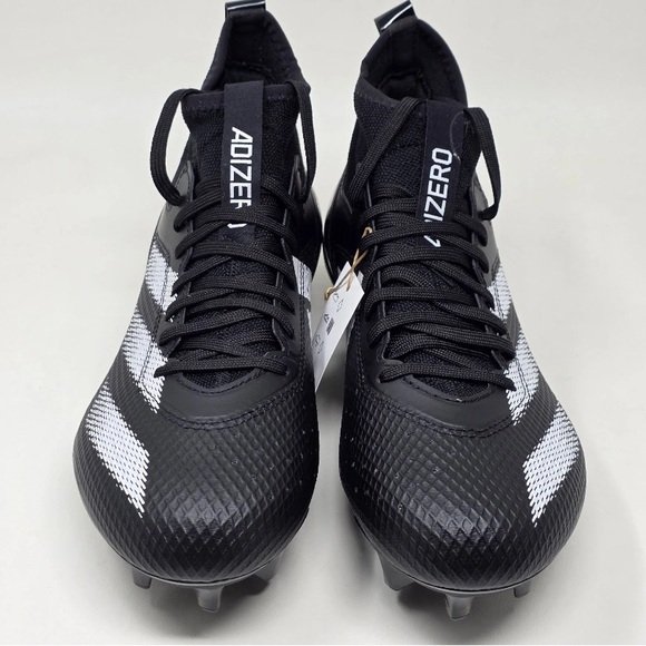 Adidas Adizero Impact Football Cleats Black White IE9661 Men’s Size 7 New - Picture 6 of 8